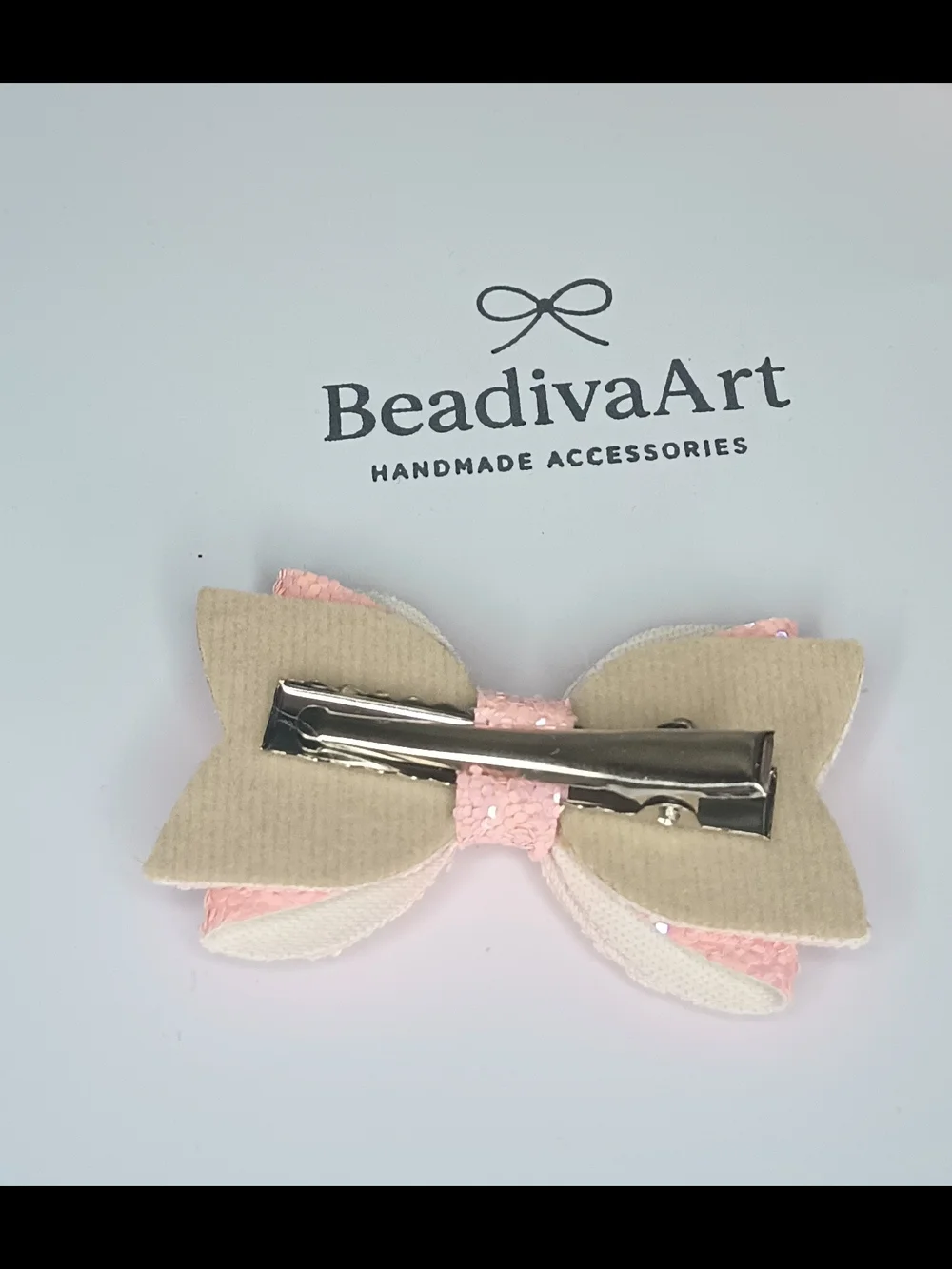Handmade 3 Pairs Glitter Bows On Alligator Clips-cute Hair Accessory Set